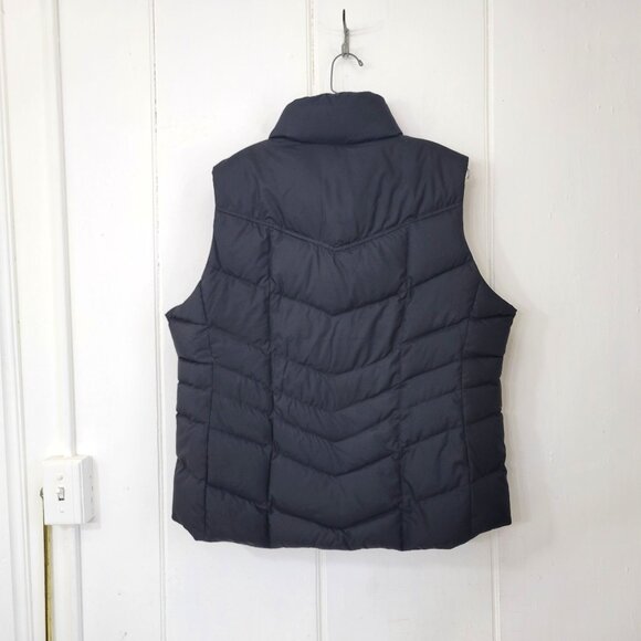 Lands End Women's Black Quilted Down Puffer Vest Size XL, 18-20 - Picture 2 of 4